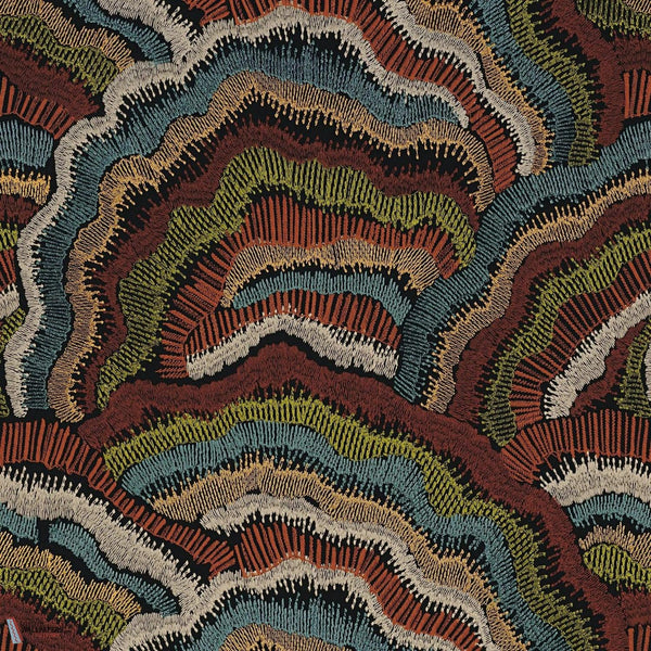 Annella stof-Casamance-Topaze acajou fonce-Meter (M1)-Selected Wallpapers-Interiors