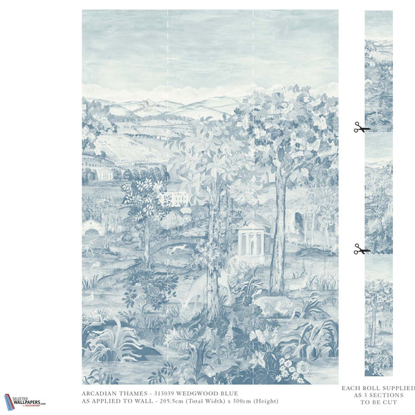 Arcadian Thames-behang-Zoffany-Selected Wallpapers