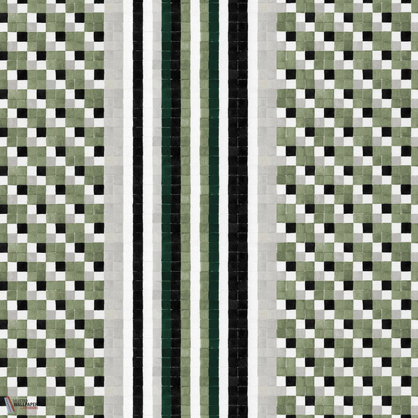 Athena behang-Les Dominotiers-Vert-Set-Selected-Wallpapers-Interiors
