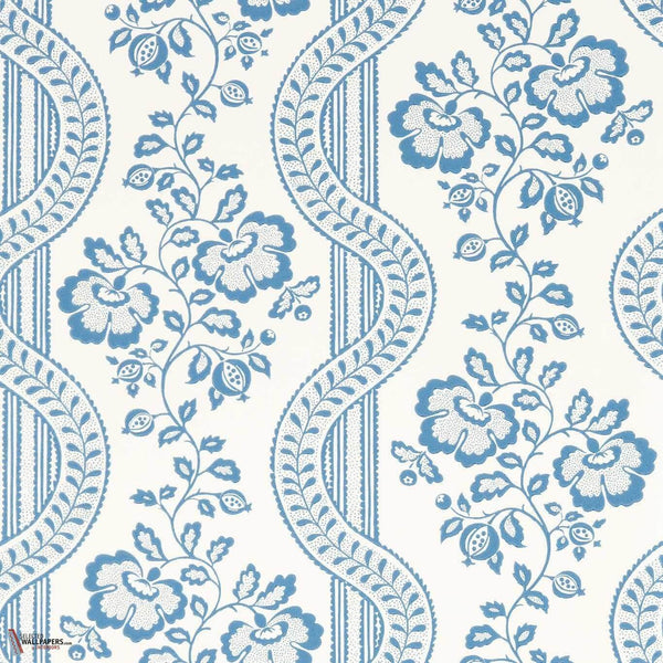 Aubrey wallpaper-Sanderson-Pottery blue-Roll-Selected Wallpapers-Interiors