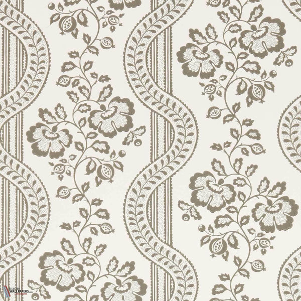 Aubrey wallpaper-Sanderson-Raw chocolate-Roll-Selected Wallpapers-Interiors