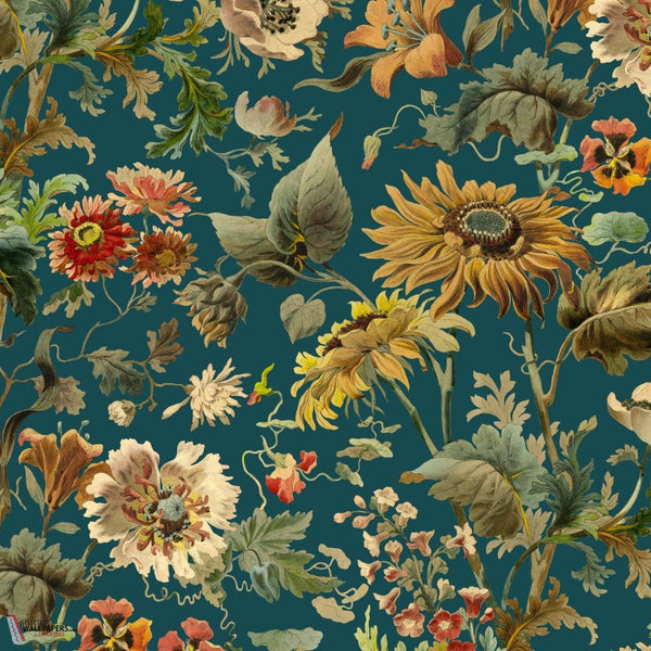 Avalon behang-House of Hackney-Petrol-200 cm-Selected-Wallpapers-Interiors