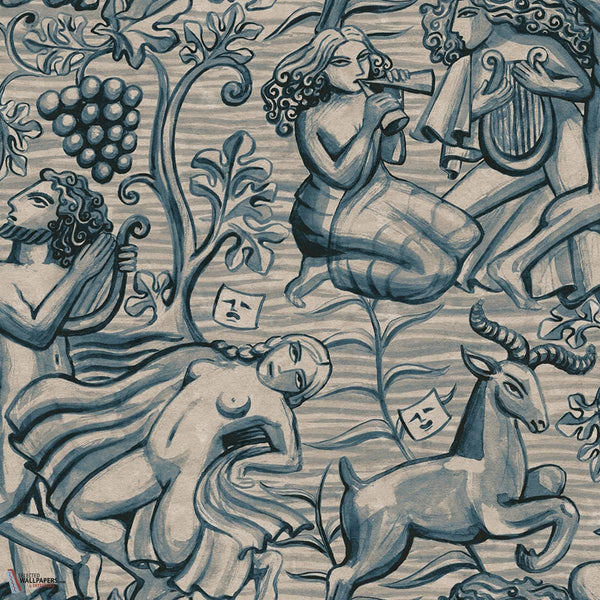 Baccus wallpaper-Sandberg-Blue-Mattic-M2-Selected Wallpapers-Interiors