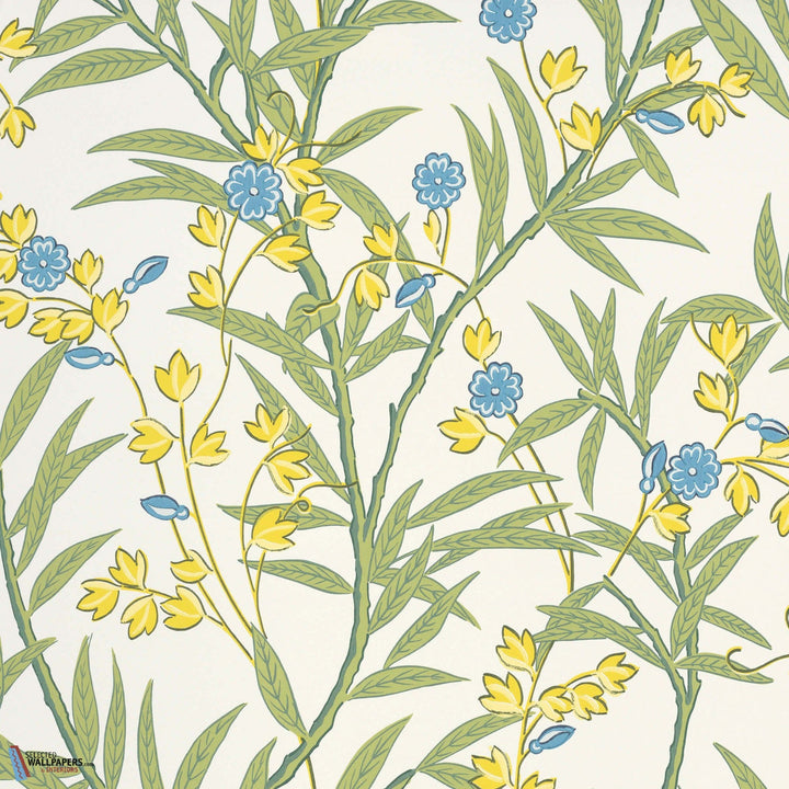 Bamboo Floral-Little Greene-wallpaper-behang-Tapete-wallpaper-Blue Verditer-Rol-Selected Wallpapers