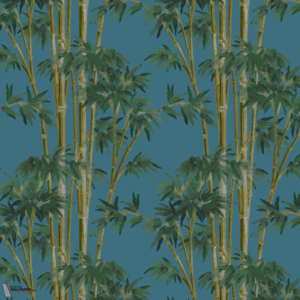 Bambusa behang-House of Hackney-Azure-200 cm-Selected-Wallpapers-Interiors