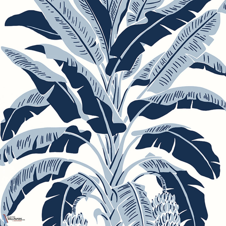 Banana Tree-Behang-Tapete-Thibaut-Navy-Rol-T13915-Selected Wallpapers
