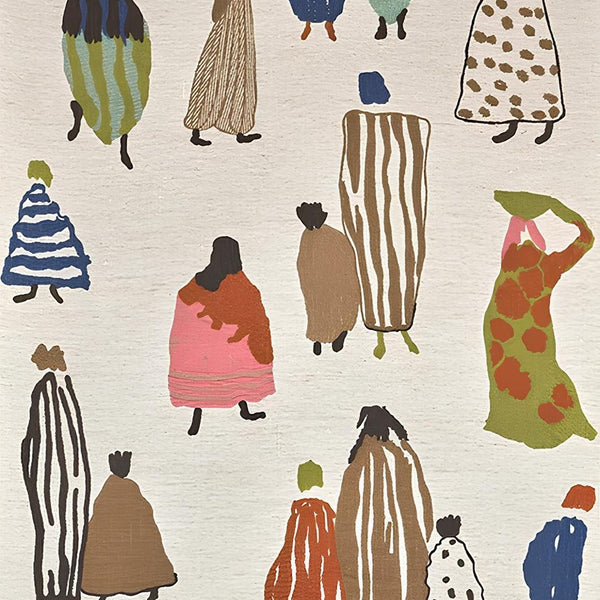Bedouins behang-Pierre Frey-Multicolore-Meter (M1)-Selected Wallpapers-Interiors