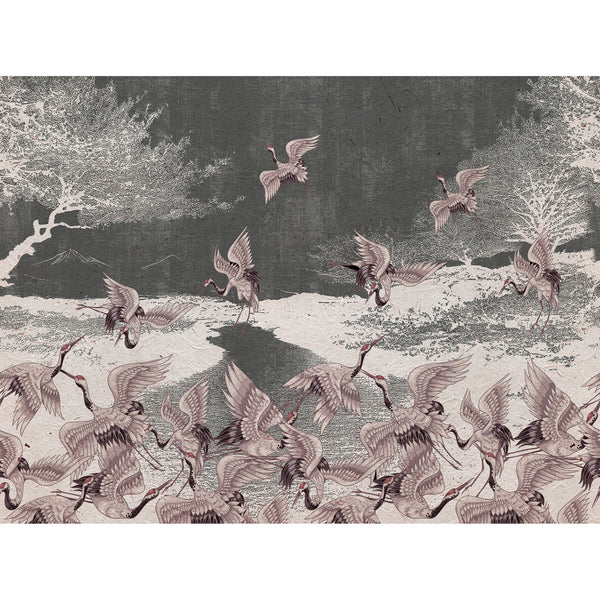 Begin to Fly-Behang-Inkiostro Bianco-Selected Wallpapers