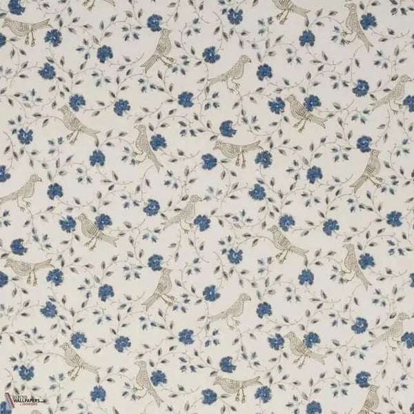 Bengali wallpaper-Braquenie-Old Blue-Roll-Selected Wallpapers & Interiors