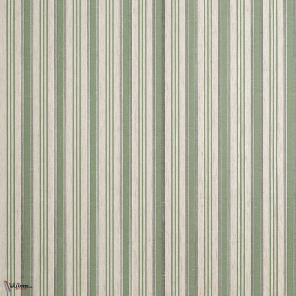 Bennet Stripe behang-Thibaut-Green-Rol-Selected-Wallpapers-Interiors