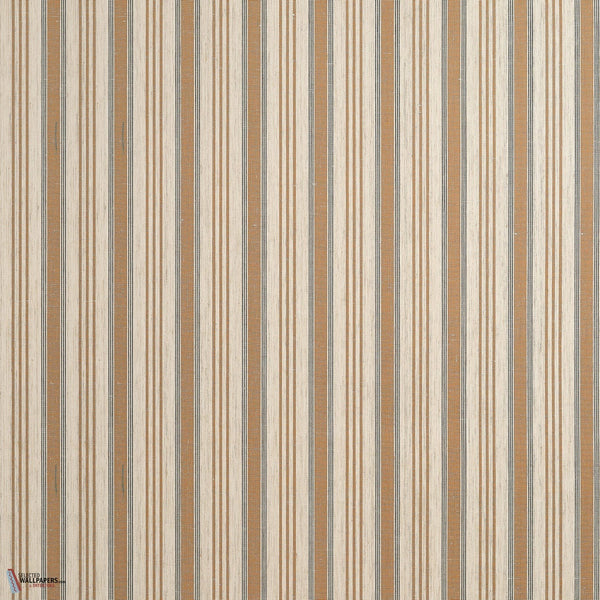 Bennet Stripe behang-Thibaut-Cognac-Rol-Selected-Wallpapers-Interiors