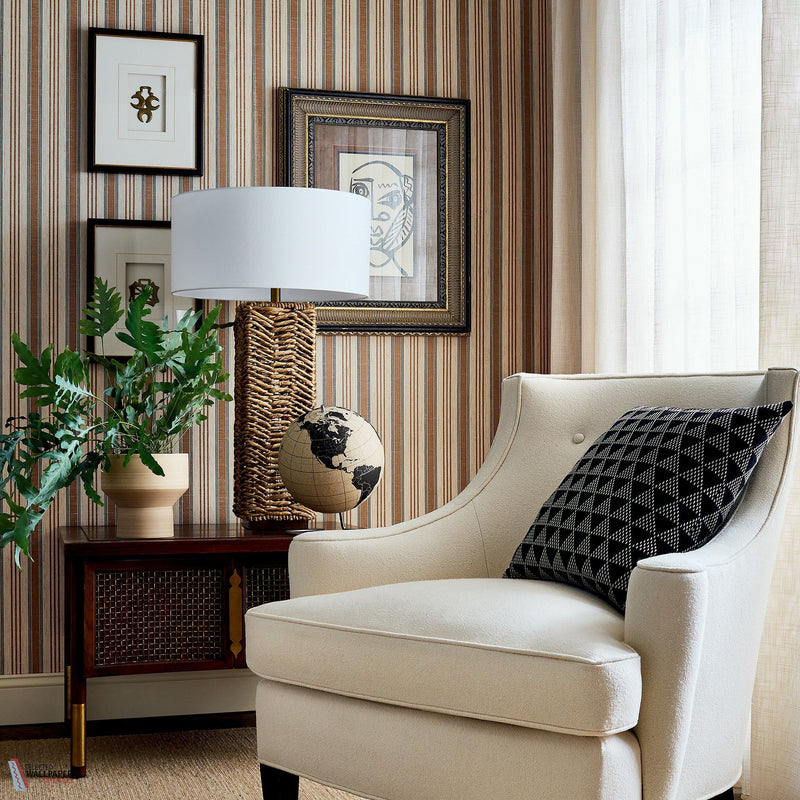 Bennet Stripe wallpaper-Thibaut-Selected-Wallpapers-Interiors