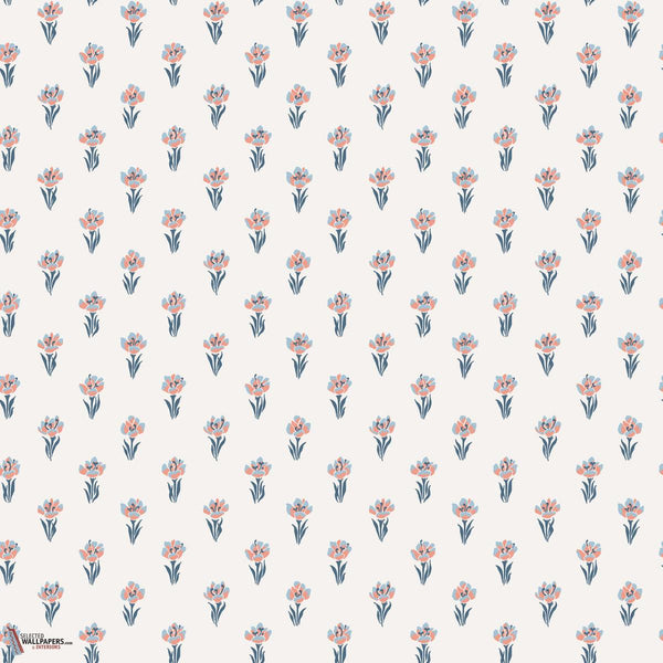 Betty wallpaper-Sandberg-Blue-Roll-Selected Wallpapers-Interiors