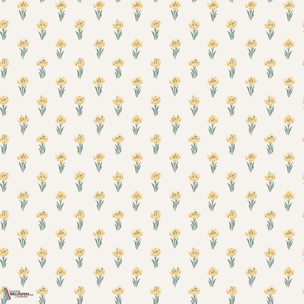 Betty wallpaper-Sandberg-Yellow-Roll-Selected Wallpapers-Interiors