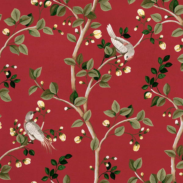 Birds Prosperity-Coordonne-behang-Ruby-Non Woven-Selected-Wallpapers-Interiors
