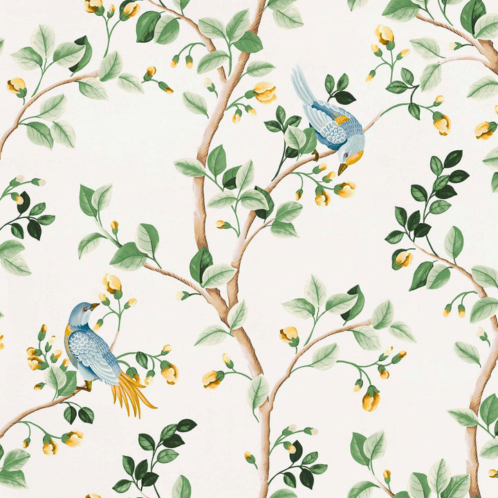 Birds Prosperity-Coordonne-behang-tapete-wallpaper-Swan-Non Woven-Selected-Wallpapers-Interiors