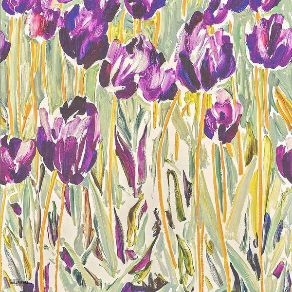 Black Tulips behang-Pierre Frey-Printemps-Meter (M1)-Selected-Wallpapers-Interiors