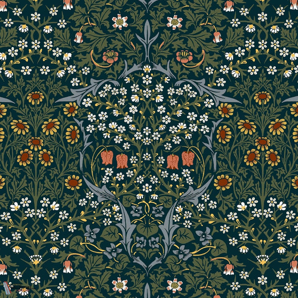 Blackthorn behang-House of Hackney-Billiard Green-200 cm-Selected-Wallpapers-Interiors