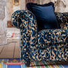 Blu Selvaggio fabric-Mind the Gap-fabricf-Selected-Wallpapers-Interiors