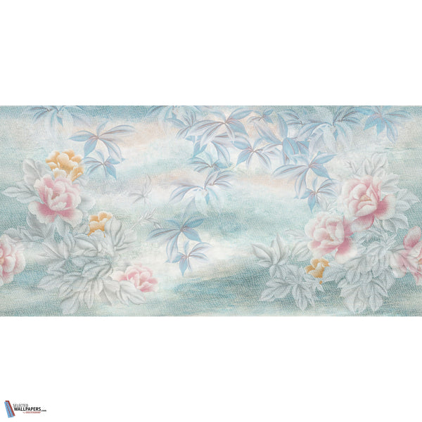 Blue Rain-Tapete-Inkiostro Bianco-Selected Wallpapers