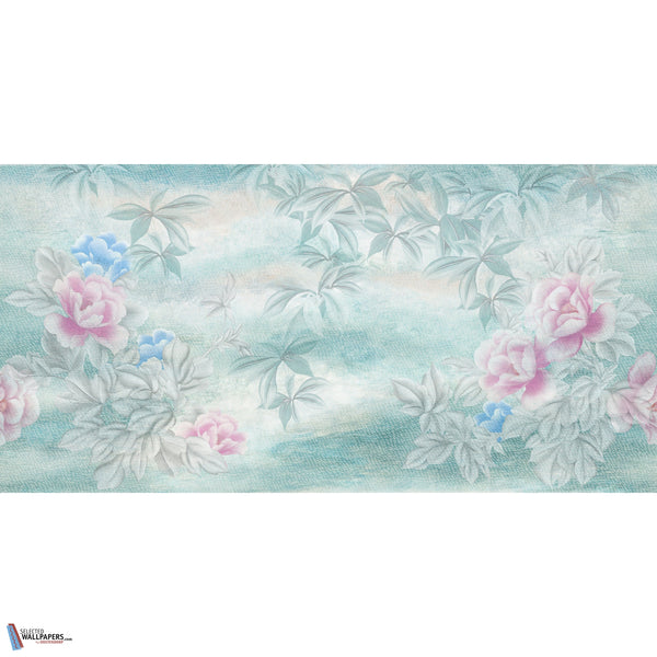 Blue Rain-Tapete-Inkiostro Bianco-Selected Wallpapers