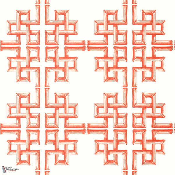Boca Bamboo behang-Thibaut-Coral-Rol-Selected Wallpapers-Interiors