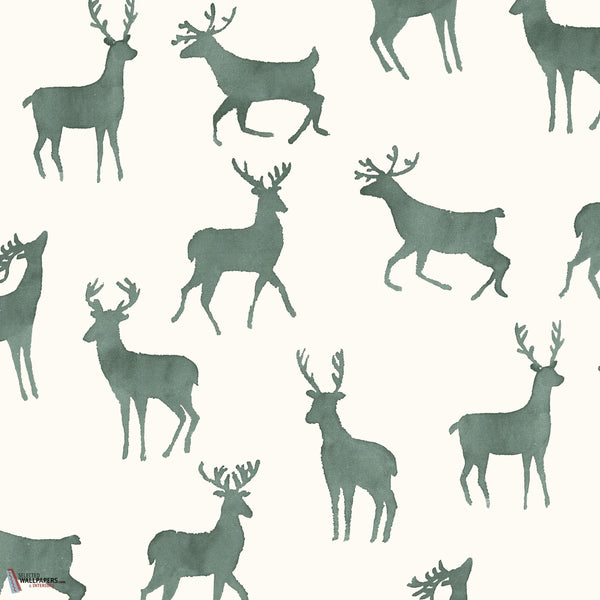 Bucks wallpaper-Thibaut-Wild sage-Roll-Selected Wallpapers-Interiors