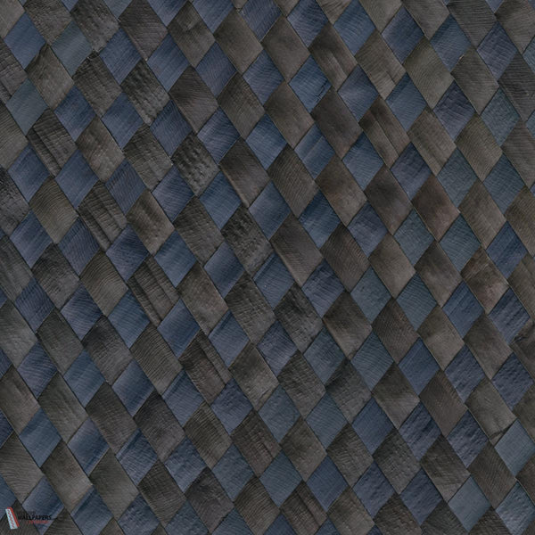 Buri wallpaper-CMO Paris-Noir Indigo-Roll-Selected Wallpapers-Interiors