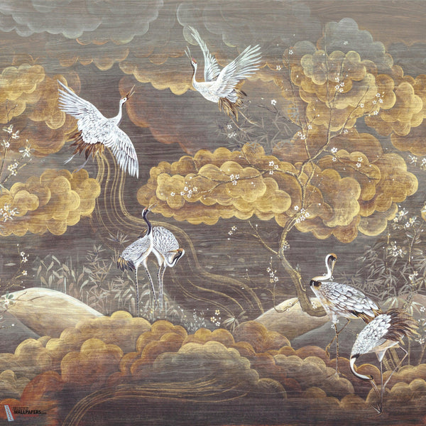 Byobu wallpaper-Masureel-Gold-Paneel A-260 cm-Selected Wallpapers-Interiors