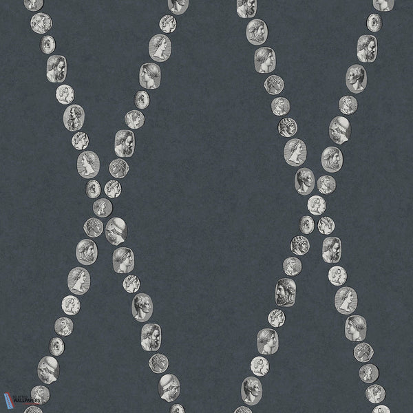 Cammei-behang-Cole & Son-Silver on Ink-Rol-123/4017-Selected Wallpapers