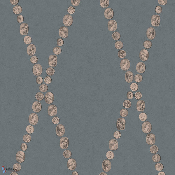Cammei-behang-Cole & Son-Slate & Rose Gold-Rol-123/4020-Selected Wallpapers