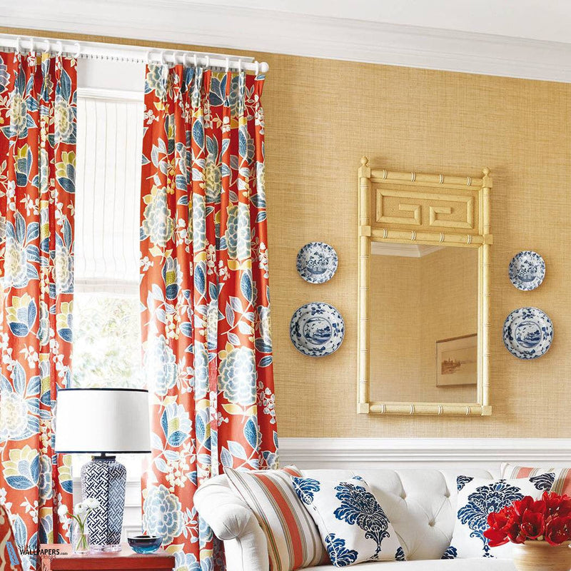 Carolina Raffia by Thibaut Selected Wallpapers Interiors