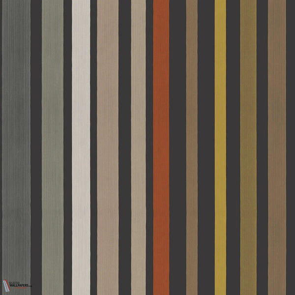 Carousel Stripe Tapete in Black & Multi von Cole & Son