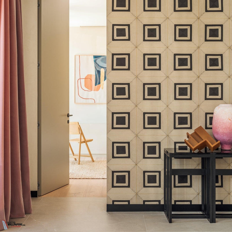Carres Jalonnes Papier Peint-Elitis-Selected-Wallpapers-Interiors