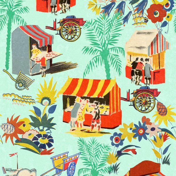 Carretto Del Cibo-Mind the Gap-wallpaper-Azzurro-300 cm (standaard)-Selected-Wallpapers-Interiors