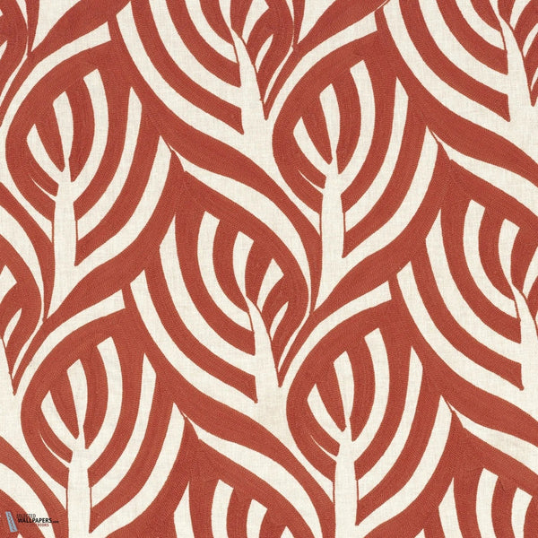 Catalpa stof-Casamance-Rouge-Meter (M1)-Selected-Wallpapers-Interiors