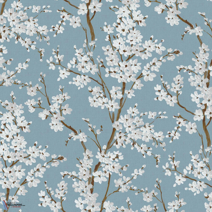 Cherry Blossom-Coordonne-behang-tapete-wallpaper-Turquoise-Non Woven-Selected-Wallpapers-Interiors