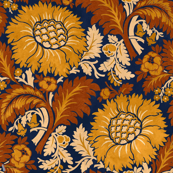 Chinese Damask Tapete-Coordonné-Mustard-Non Woven-Rolle-Selected Wallpapers-Interiors