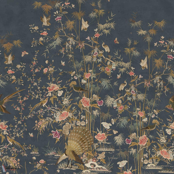 Chinoiserie Garden wallpaper-Sandberg-Dark Blue-Mattic-M2-Selected Wallpapers-Interiors
