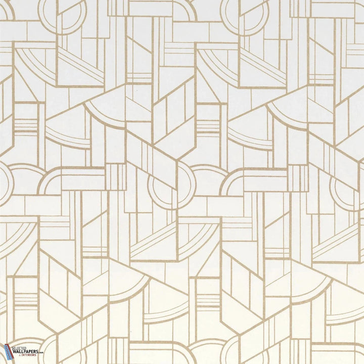 Cinétique-Casamance-wallpaper-behang-Tapete-wallpaper-Blanc/Dore-Rol-Selected Wallpapers