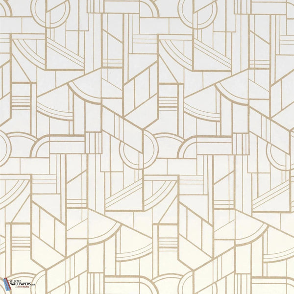 Cinétique-Casamance-wallpaper-Blanc/Dore-Roll-Selected Wallpapers
