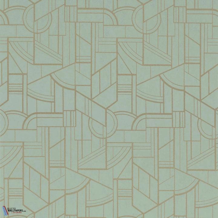 Cinétique-Casamance-wallpaper-behang-Tapete-wallpaper-Vert d'Eau/Dore-Rol-Selected Wallpapers