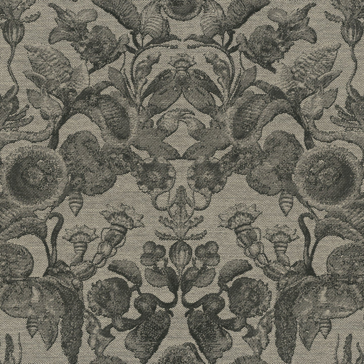 Coccinella Bella Jacquard-Moooi-behang-tapete-wallpaper-Black & Ebony-Meter (M1)-Selected-Wallpapers-Interiors