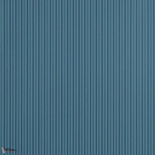Conner Stripe behang-Thibaut-Peacock Blue-Rol-Selected-Wallpapers-Interiors