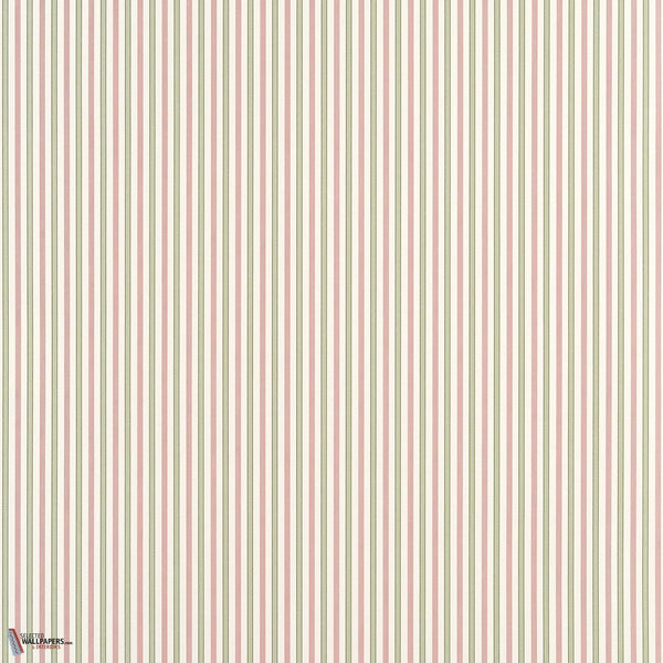 Conner Stripe behang-Thibaut-Green and Pink-Rol-Selected-Wallpapers-Interiors