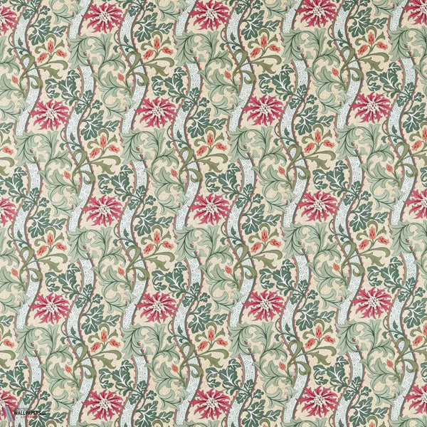 Cornflower stof-Morris & Co.-Russet/Forest-Meter (M1)-Selected Wallpapers-Interiors