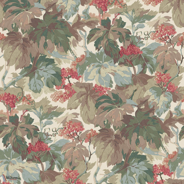 Country Walk behang-Mulberry-Teal/Rose-Rol-Selected-Wallpapers-Interiors