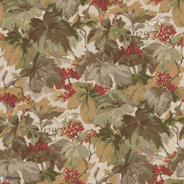 Country Walk behang-Mulberry-Red/Green-Rol-Selected-Wallpapers-Interiors