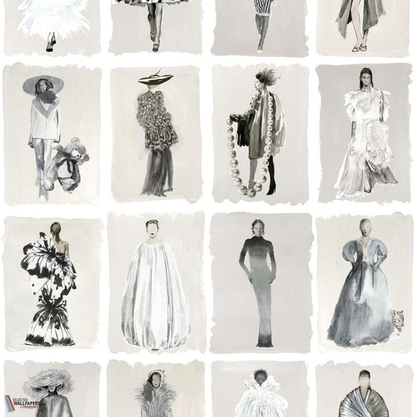 Couture Carousel Tapete-Cole & Son-Monochrome pearl-Rolle-Selected Wallpapers-Interiors
