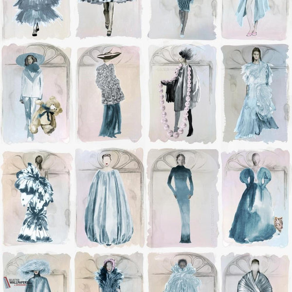 Couture Carousel windows Tapete-Cole & Son-China blue pearl-Rolle-Selected Wallpapers-Interiors